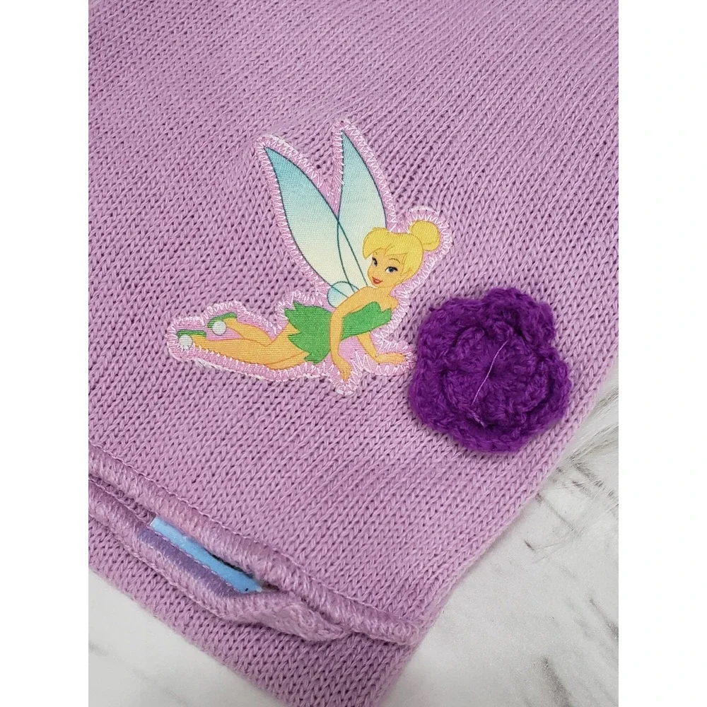 NEW DISNEY GIRLS TINKERBELL SCARF WINTER GIFT PURPLE